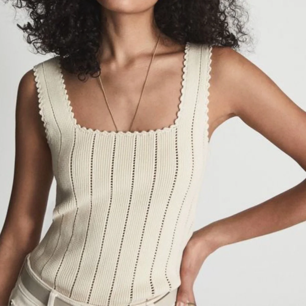 Reiss Cream Knit Sweater Tank - Picture 1 of 6